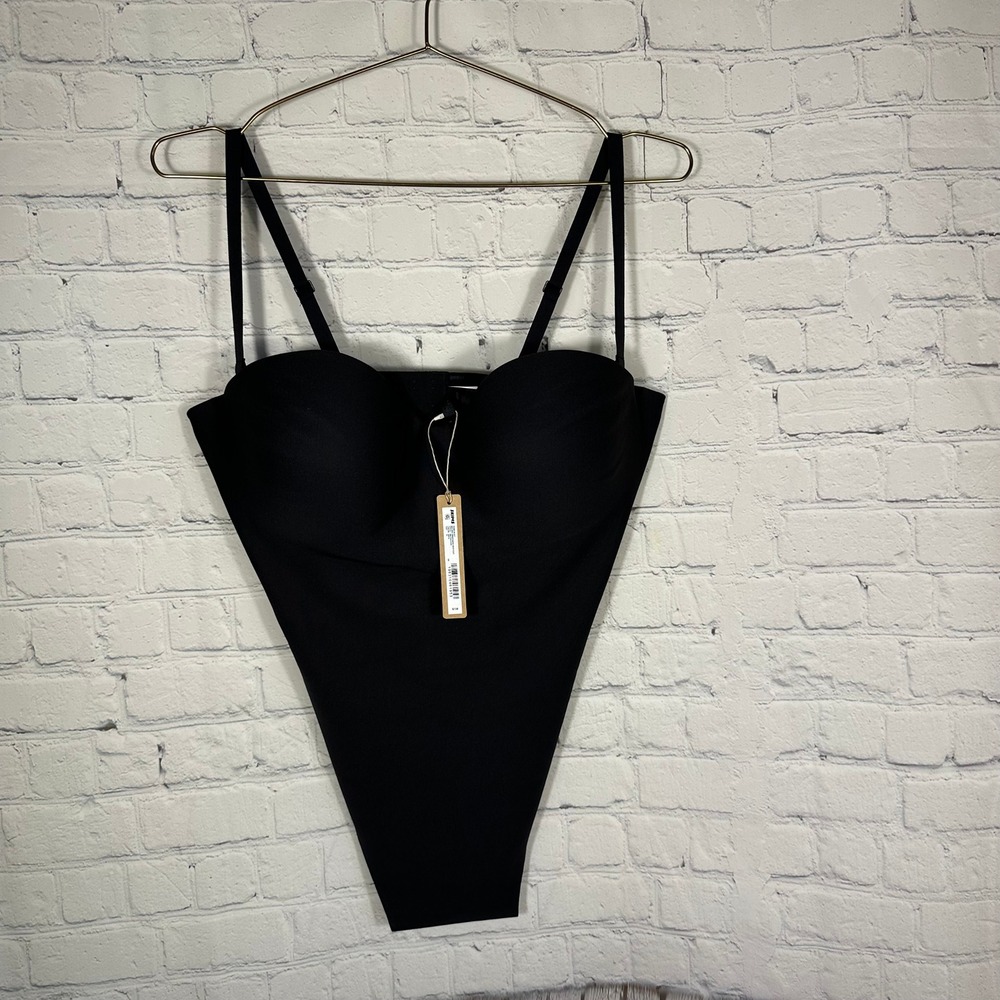 NEW SKIMS Body Molded Underwire Bodysuit Onyx Black BD-THG-9104 XL